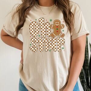Gingerbread Man Oh Snap Shirt Women Christmas Unisex Top